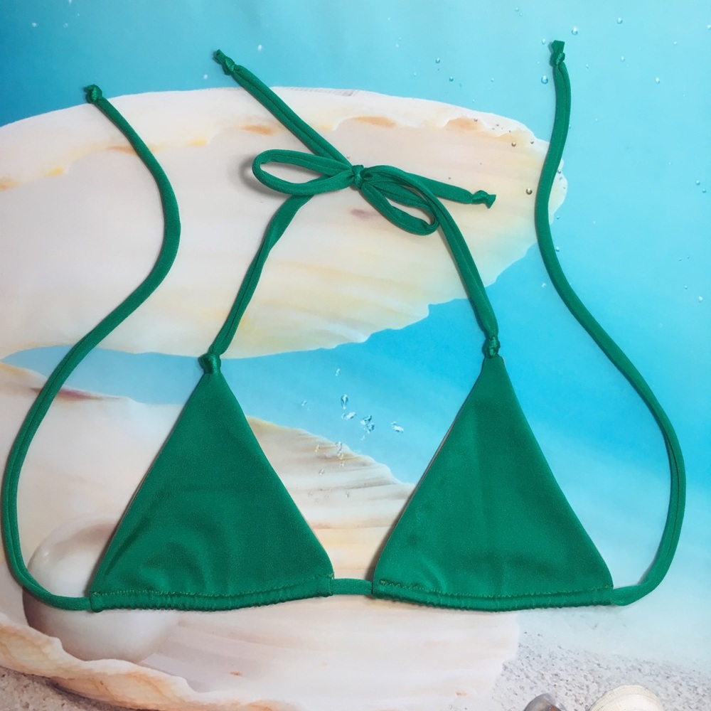 Handmade Top Bikini Green Seamless